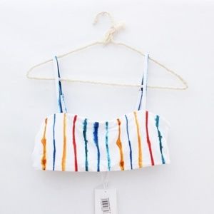 Dippin Daisys Meridian Striped Watercolor Bikini Top